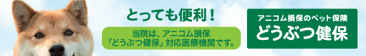 当院は、アニコム損保「動物健保」対応医療機関です。