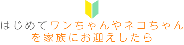 はじめてワンちゃんやネコちゃんを家族にお迎えしたら